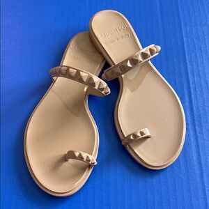 New $145 Carmen‎ Sol Jelly Sandals US 5 Made In Italy Maria Flat Jelly Sandals